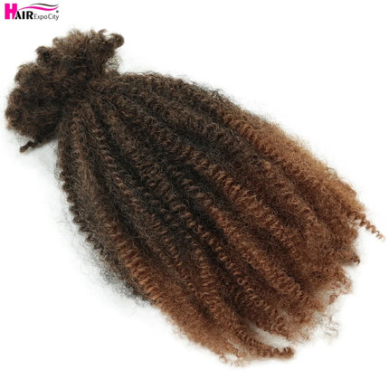 Afro Kinky Curly Bulk Synthetic Braiding Hair 12 inch Protein Fiber Durable Curl Hair Soft Micro Twist Braids Hair  Extensions