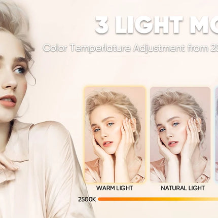 LED Selfie Light 120 LED 3000Mah Rechargeable Phone Light Clip 3 Light Modes Ring Light for Phone iPad Camera Laptop Selfie
