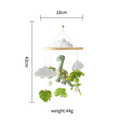 Hot Air Balloon Baby Rattle Toys Wooden Mobile Musical Bed Bell Hanging Toy 0-12 Month Newborn Infant Crib Gift Holder Brackets