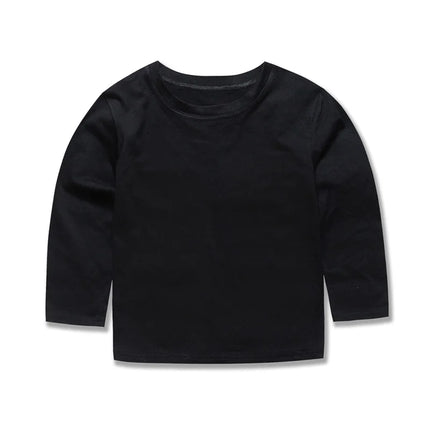 Boys Girls Long Sleeve T-Shirt 1-2 3 4 5 6 7 8 9 10 11 12 13 14 Years 100% Cotton Toddler Boy Shirts for Teen Girl Clothes