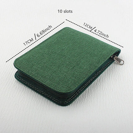 48 /24/10 Slots Fountain Pen Case, Canvas Pen Holder Display Pouch Bag Storage Large Capacity Waterproof