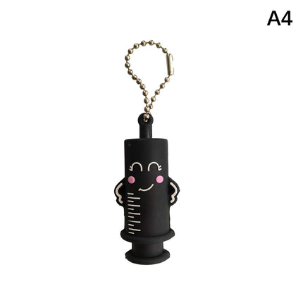 1PC Ampoule Bottle Opener Keychain Syringe-Shaped Cutter Nurse Doctor Ampoule Bottle Opener Aid Medication Vial Breaker Tool