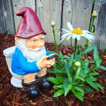 Garden Dwarf Gnomes Miniature Ornaments Garden NaughtyGnome Figurines Decoration Handicraft Courtyard Resin Statues Decoration