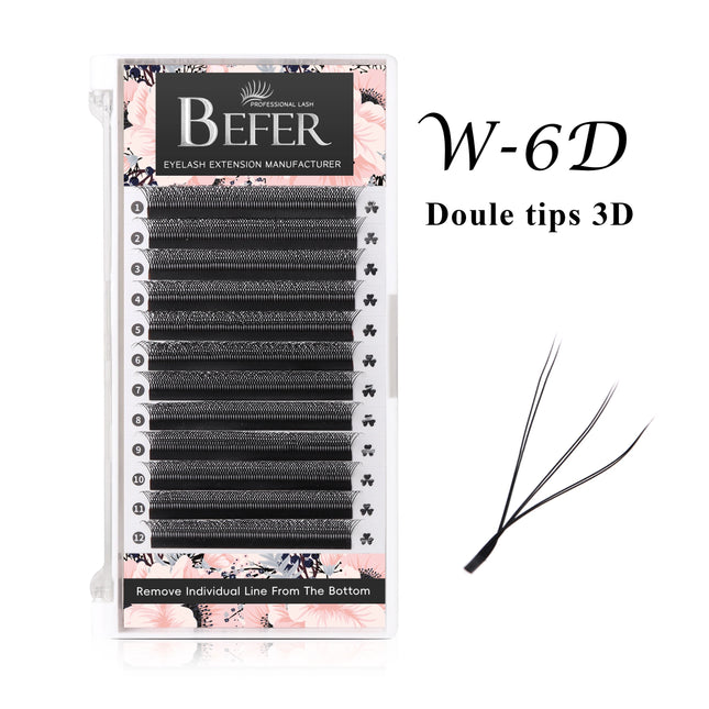 Befer Lashes YY/3D/4D/5D/6D W-Shaped False Eyelash Extensions Technical Fiber High Quality Soft Natural Professional Wholesale