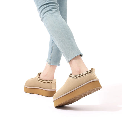 Comwarm Winter Fuzzy Women's Slippers Fluffy Warm Outdoor Slides High Quality Cotton Shoes Platform Plush Lining Women Slippers