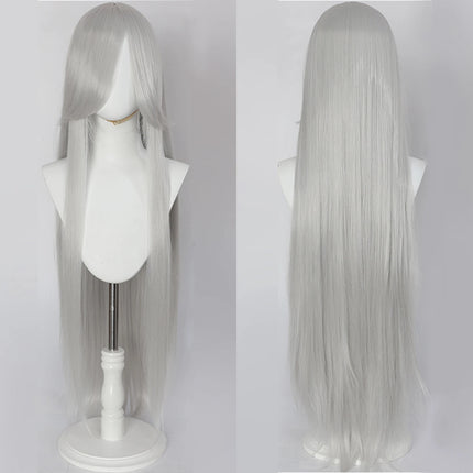 100CM Long Straight Wig With Bangs Synthetic Cosplay Wig For Women Pink Purple Cosplay Wigs for Party For Halloween