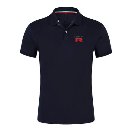Initial D GTR R35 Print 2026 Men's New Summer Fashion Polo Shirts Comfortable Short Sleeves Harajuku Casual Sport Top