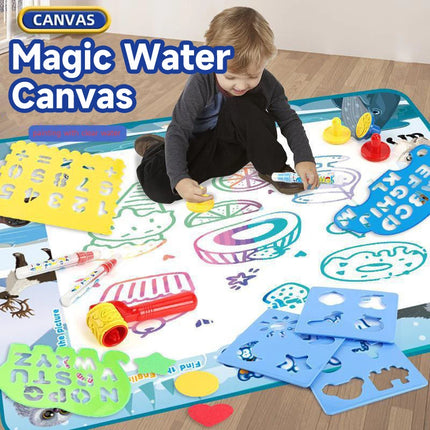 Magic Water Drawing Mat Coloring Doodle Mat Water Absorbing Painting Pad Reusable Magic Pens Painting Board Educational Toys