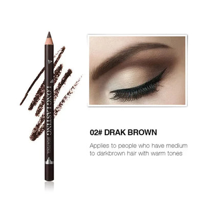 6/12PCs eye brow pencil waterproof professional women eye makeup pen easy color natural black Brown cosmetic beauty eyebrow tool