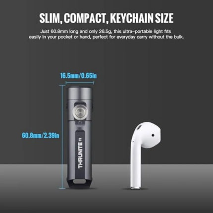 Ti Keychain Flashlight, USB-C Rechargeable Mini Flashlight, 650 Lumens with Magnetic Tailcap, IPX-6 Waterproof EDC Pocket Light
