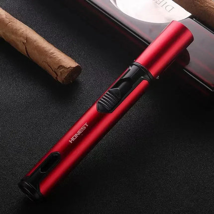 1800° High Temperature Spray Gun  Butane Gas Lighter Metal Outdoor Wind-proof Blue Powerful Flame Torch Jet Lighter Welding Tool