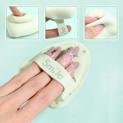 3PCS puff combination, including 1 big matcha green puff +1 detailed puff +1 storage box, a good choice for beauty tools