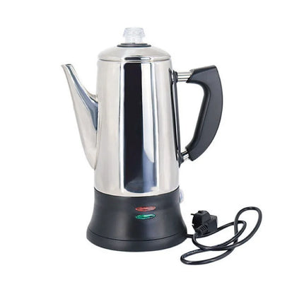 110V/220V American Percolation Electric Coffee Pot Stainless Steel Large Capacity Kettle Auto Power Off Electric Kettle 1.8L