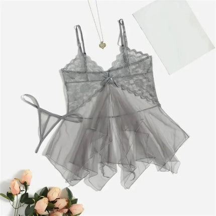 Sexy Lingerie For Fine Women Women'S Lace Fluoroscopy Beauty Tulle Elegant  Reverie Sexy Lingerie Fantasy Tulle Intimate Set New