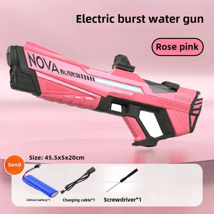 Electric Continuous Water Gun Fully Automatic Water Absorption Large Capacity Outdoor Battles Summer Water Fights Children Toys
