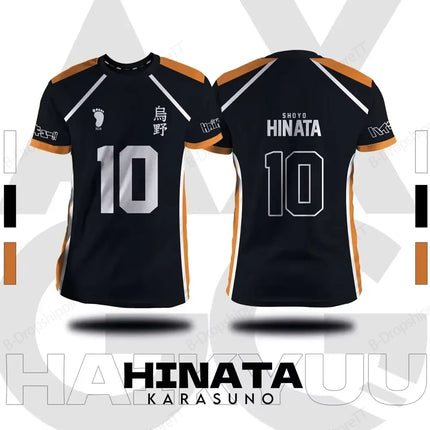 Jersey Haikyuu Fukurodani Hinata Anime 3D Print T-shirt Men Women Fashion Plus Size Short Sleeve Tops Tees Sports Tshirt Kids