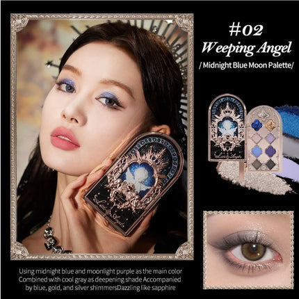 Flower Knows Little Angel Collection Nine-Color Eyeshadow 10.5g Delicate Matte Chameleon Eye Makeup Cosmetics