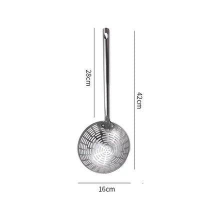 1Pcs Household Kitchen Tool Food Straining Spoon New Skimmer Anti-scald Plastic Spoon Cooking Spatula Large Colander Strainer