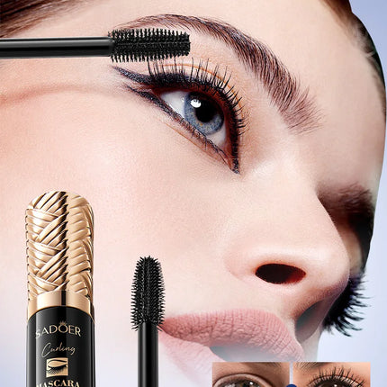 5D Waterproof Mascara Lengthens Eyelashes Extension Black Silk Fiber Mascara Female Makeup Cosmetic Waterproof Mascara