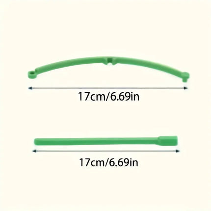 30/60/90pcs Adjustable 5/10/15 Tier Plastic Plant Support Rings - Stackable Green Plaid Design, Lightweight Durable & Easy to