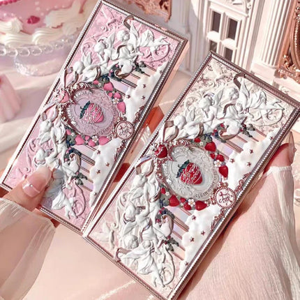 Flower Knows Strawberry Cupid Collection Matte Glitter Shimmer Eyeshadow Face Palette Highlight Blush Longlasting Makeup Palette