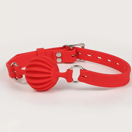 Adult Games Mouth Gag Silicone Ball Oral Fixation Mouth Gags Bondage Restraints Red Black Colors Sex Toys For Couple Ball Gag
