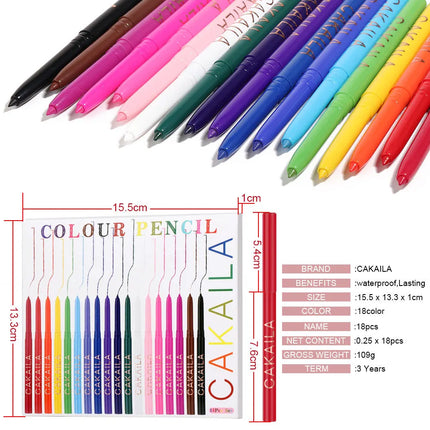 New Colored Eyeliner Set Waterproof Eyeliner Pencil Long Lasting Matte Eye Liner for Women Makeup Cosmetic Beauty Tool 12pcs/Box