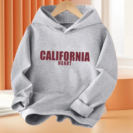 California Printing Kids Hoodie Fashion Boys Hoody Loose Sport Sweatshirts Autumn Long Sleeve Cotton Clothing
