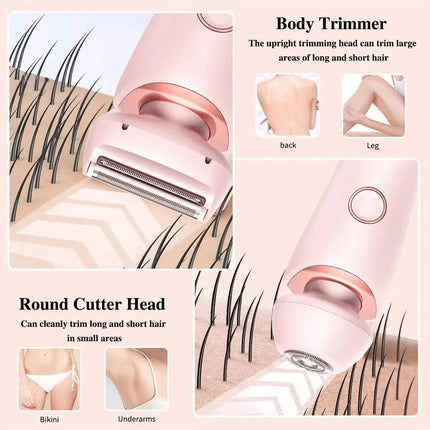 Lady Hair Removal Device Eyebrow Shaper Waterproof Electric Epilator for Women Whole-Body Trimmer Legs,Underarm,Arm Hair Remover