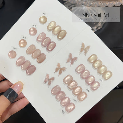 Nude Base Color Magnetic Gel Golden Crystal Cat Eye Gel Nails Polish 5ML Semi Permanent Soak Off UV LED Nail Gel For Nail Salon