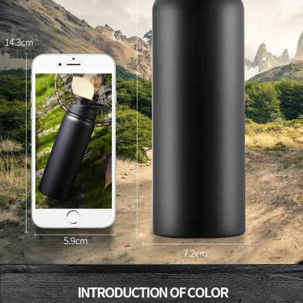 Metal Portable Water Bottle Leakproof Reusable Outdoor Sports Cup for Cycling Hiking Gym Halloween Gift Christmas Gift Travel