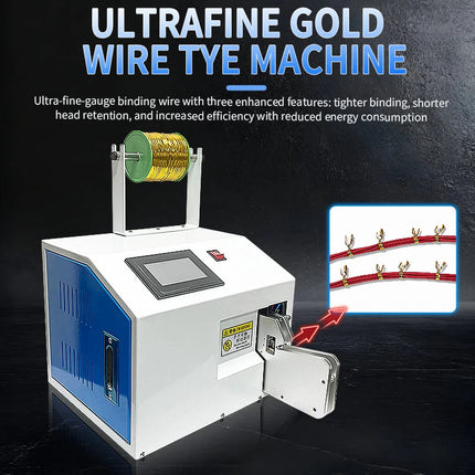 Semi Automatic Food Processing Cable Tie Machine for Candy Toast Bag Durable Cable Tie Equipmen Adjustable Tension for USB Wires