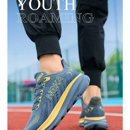 Men's Running Shoes Jogging Breathable Mesh Cushioning Non-Slip Outdoor Luxury shoes Couple Trainer Race Sneakers Off-road Shoes