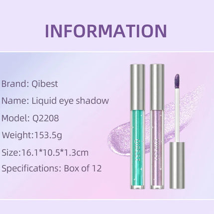 12 Colors Glitter Diamond Liquid Eyeshadow Set Sparkly Long Lasting Waterproof Shiny High Pigmented Brighten Makeup Cosmetics