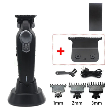 Professional Hair Trimmer Barber Carving Gradient Finish Machine Electric Clipper with Charger Stand Hair Cutting Machine