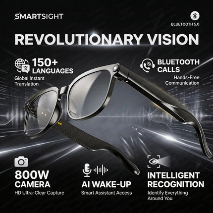 Smart AI Glasses 1080P HD Camera Video Recorder Bluetooth 5.4 Wireless Audio Headphones IP65 Waterproof Sport Men Women Eyewear