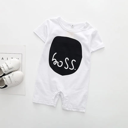 Summer 3-24 Months Baby Boys Girls Romper Infant Jumpsuit Cartoon Short-sleeved Climbing Pajamas Cotton Toddler Clothes