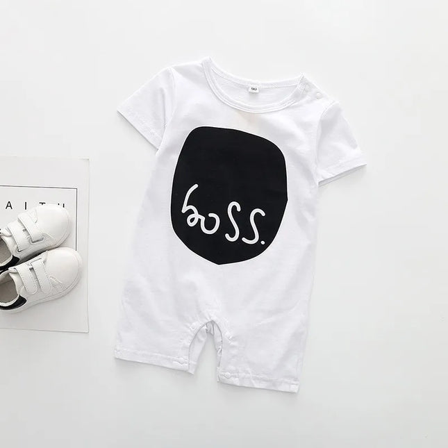Summer 3-24 Months Baby Boys Girls Romper Infant Jumpsuit Cartoon Short-sleeved Climbing Pajamas Cotton Toddler Clothes