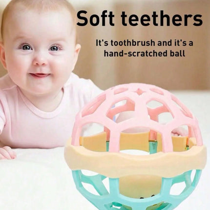 Baby Toys 0 12 Months Rotating Rattle Ball Grasping Activity Baby Development Toy Silicone Teether Baby Sensory Toys for Babies