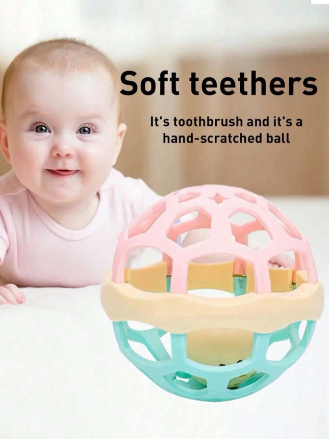 Baby Toys 0 12 Months Rotating Rattle Ball Grasping Activity Baby Development Toy Silicone Teether Baby Sensory Toys for Babies