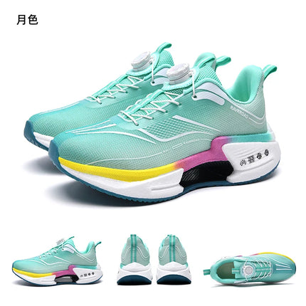 Family carbon plate running shoes for Boys Big Boys Student rotating button Technology TPU+ Popcorn high pop sneakers for girls