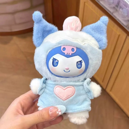 2027 Sanrio Characters Blue Flutter Series Blind Box My Melody Kuromi Cinnamoroll Hello Kitty Plush Toy Bag Pendant Girls Gifts