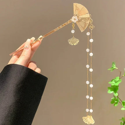 New Chinese Style Hair Stick for Women Flower Tassel Hairpin Women Ancient Style Hair Stick Ornament Hair Insert Accessories