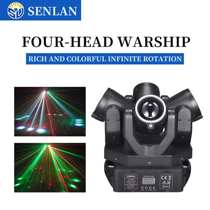 150W Laser Moving Head Beam Light RGBW 4-in-1 Effect Light DMX512 Remote Control DJ Disco Bar Dance Floor Christmas Party Light