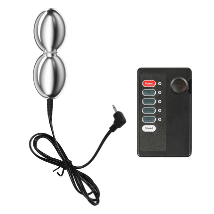 New Bipolar Electric Shock Anal Plug Vestibular Male and Female Metal Anal Plug SM Remote Electric Shock Stimulator Sex Toys 18+
