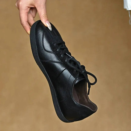 Genuine leather German training shoes Woman flats suede Retro For Women's sneakers Luxury High quality