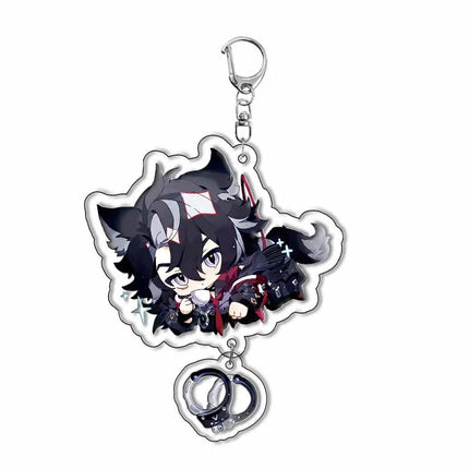 Genshin Impact Furina Clorinde Freminet Sigewinne Keychain Anime Game Pendant Accessories Gift