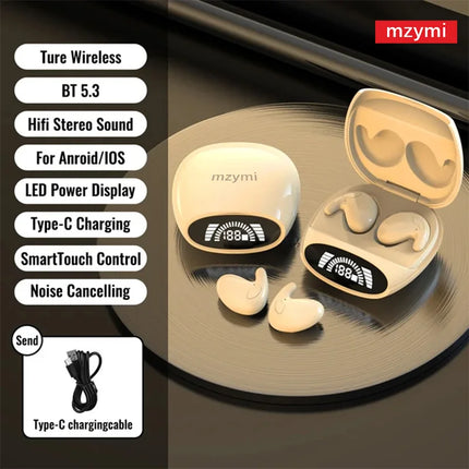 MZYMI MD528 Sleep Earbuds Wireless Invisible Earbuds Noise Cancelling Headsets Hifi Stereo Sound Sport Headphones for Xiaomi