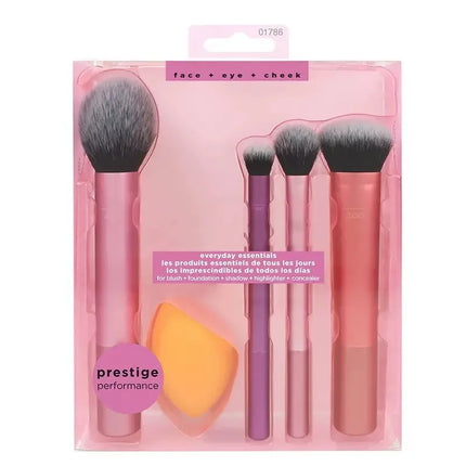 Portable Makeup Brush Set Foundation Blush Highlighter Brush Long Handle Artificial Fiber Brushes Box Packaged for General Use