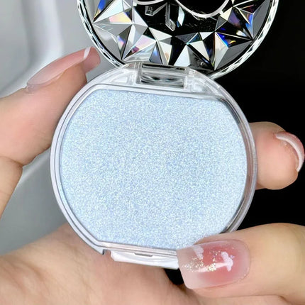 Glitter Highlighter Face Shimmer Long Lasting Waterproof Monochrome Pearlescent Shining Blue Highlighter Contouring Makeup Women